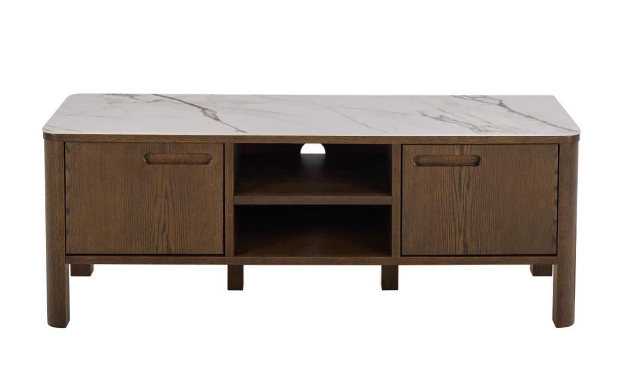 VELORIA TV-bänk Mörkbrun