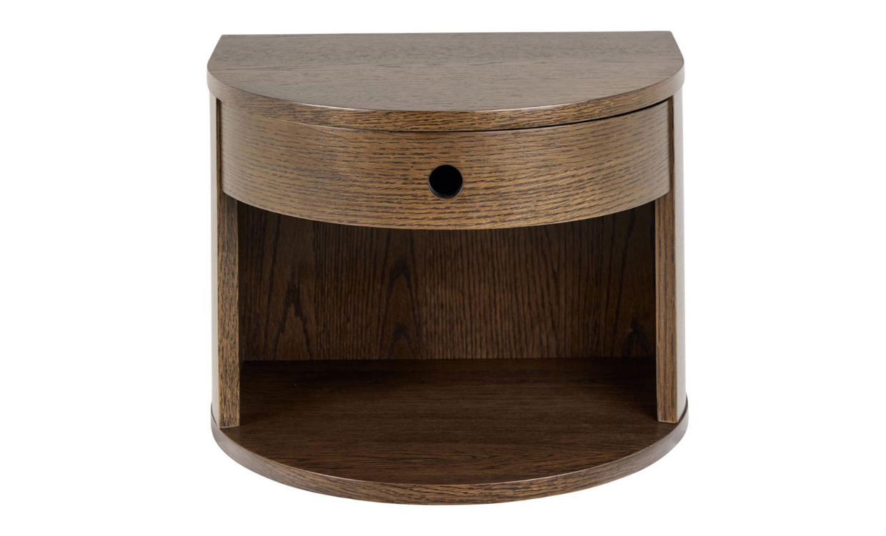 ALV Sängbord Vägghängt Mörkbrun