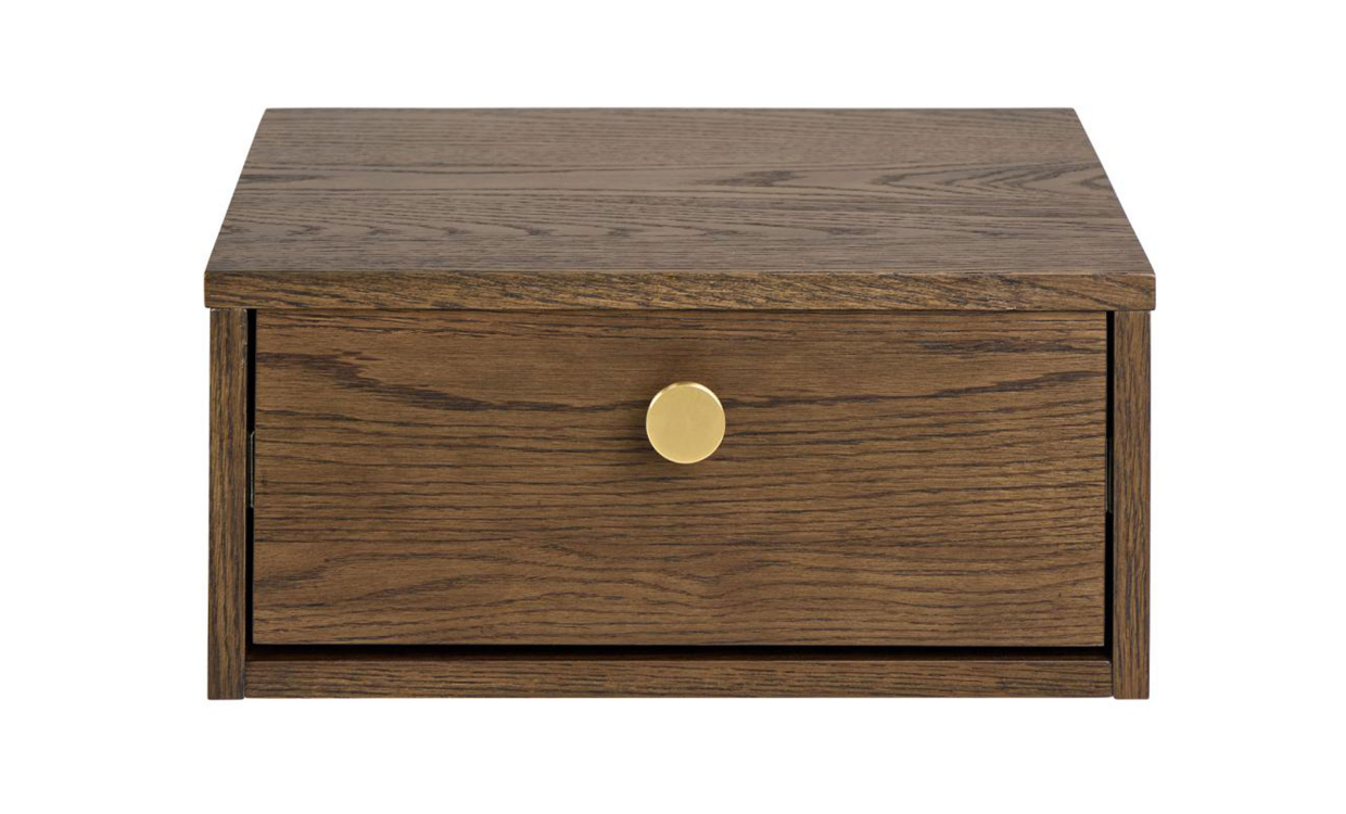 NIVO Sängbord Vägghängt Mörkbrun