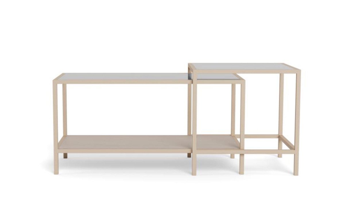 SANDY Soffbord 2-set Ljusgrå