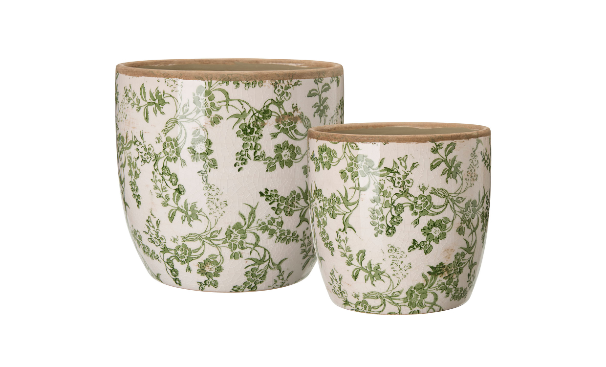 ULLA Kruka 2/S Vit/Grön