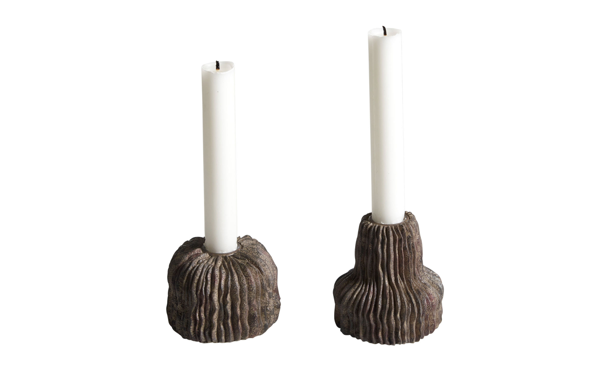 BRUNO Ljusstake 2-pack Brun