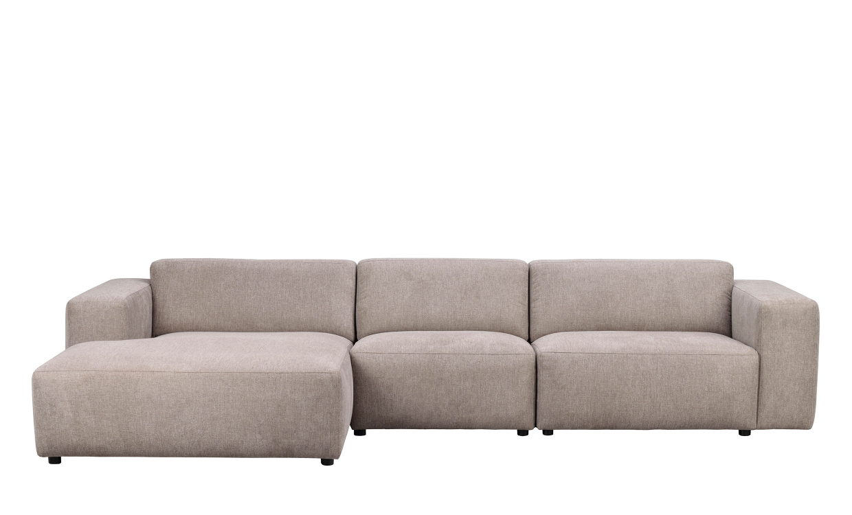 WILLARD soffa 4-sits-schäslong vänster beige