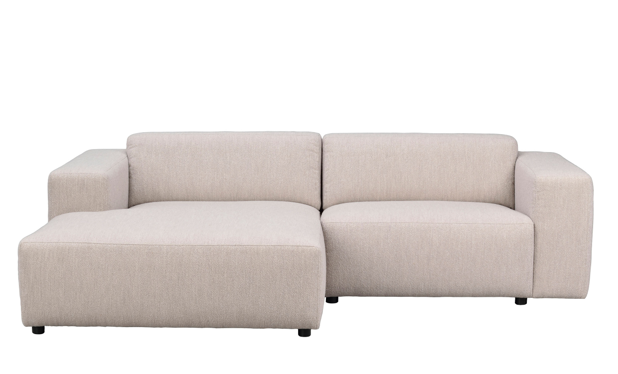 WILLARD soffa 3-sits-schäslong vänster ljusbeige