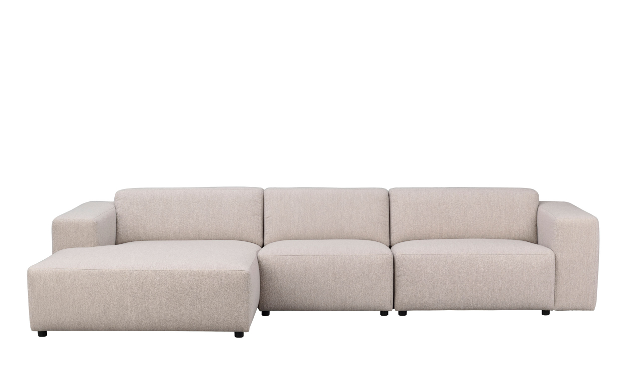 WILLARD soffa 4-sits-schäslong vänster ljusbeige