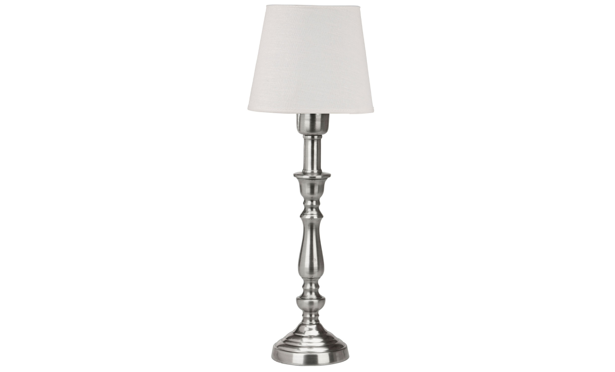 THERESE Bordslampa 43cm Silver/Offwhite