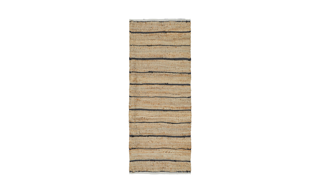JUTE Matta 80x200 Natur/Svart