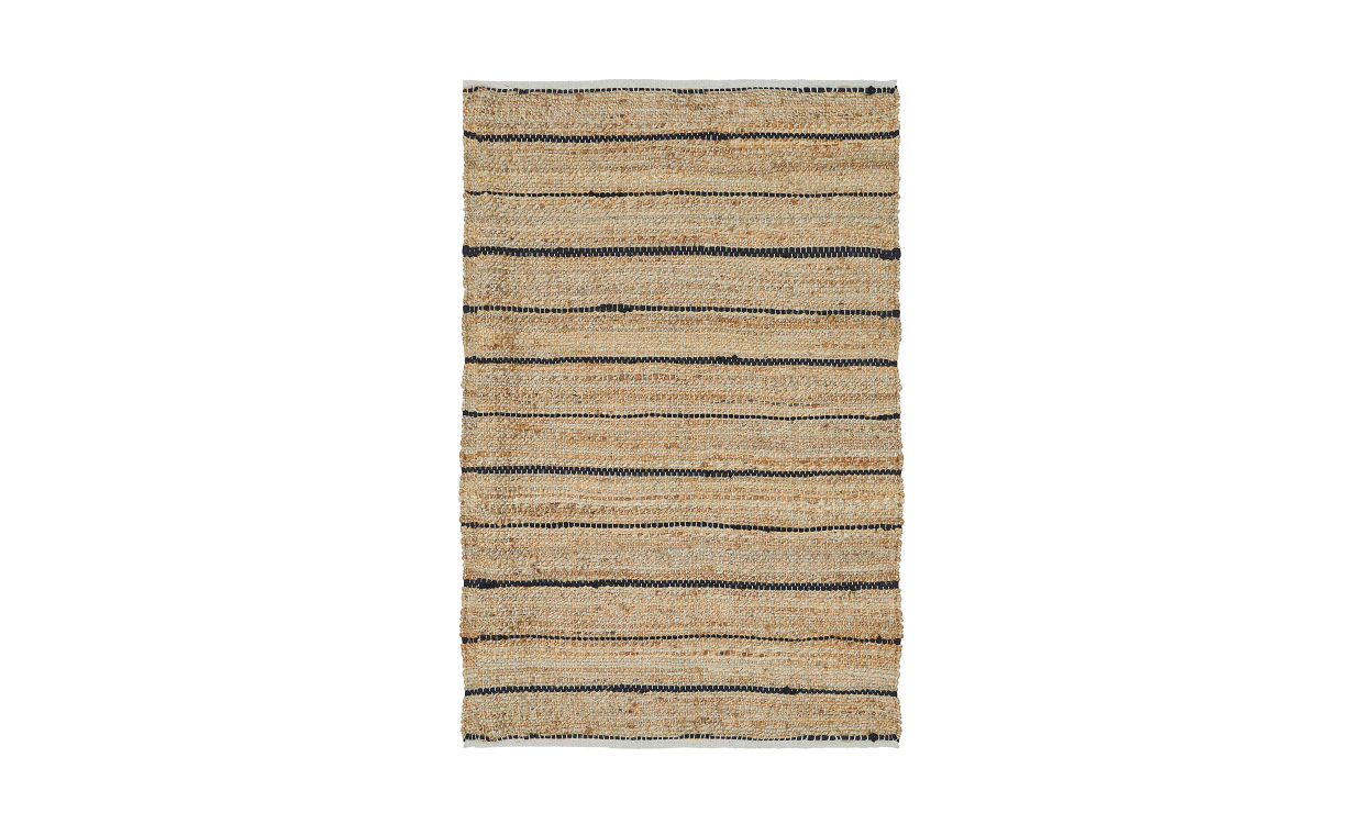 JUTE Matta 160x240 Natur/Svart