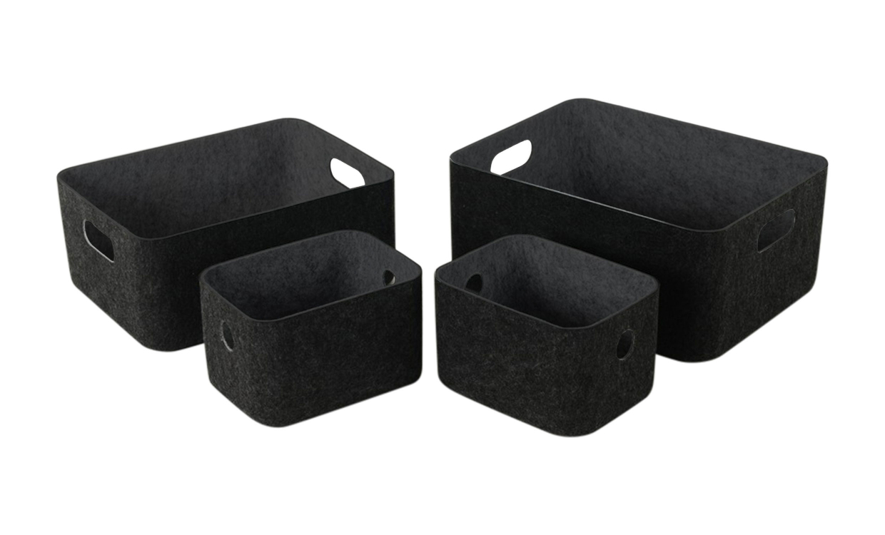 FELICE Korg 4-set Mörkgrå