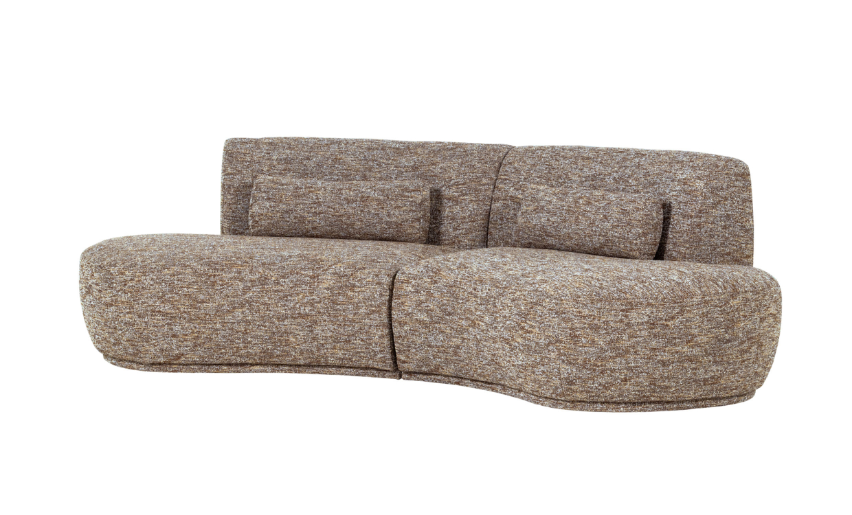 BATAVIER 4-sitssoffa Svängd Brun