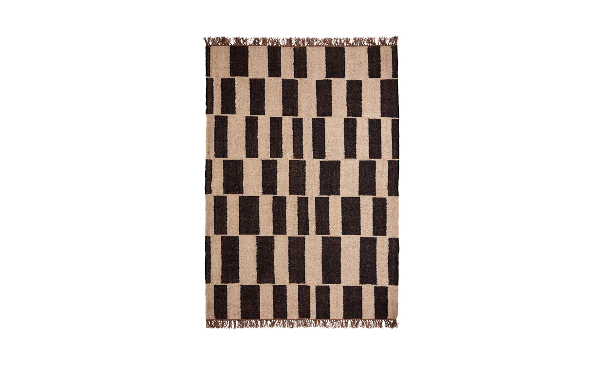 GRAPH Matta 160x230 Svart/Natur