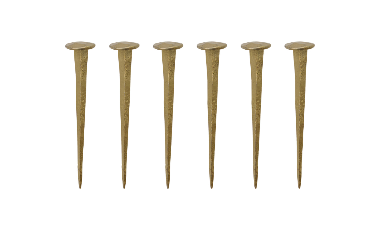 WALL Spikkrokar 6-pack Mässing finish