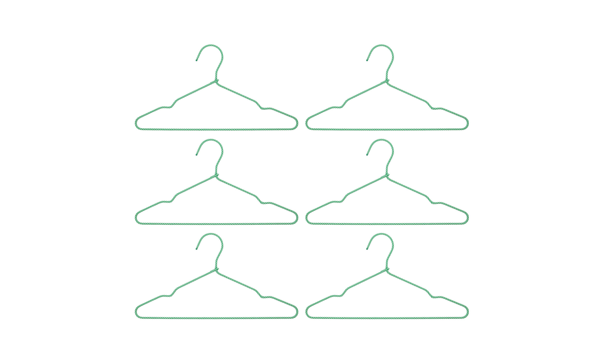 WIRE Galge 6-pack Grön