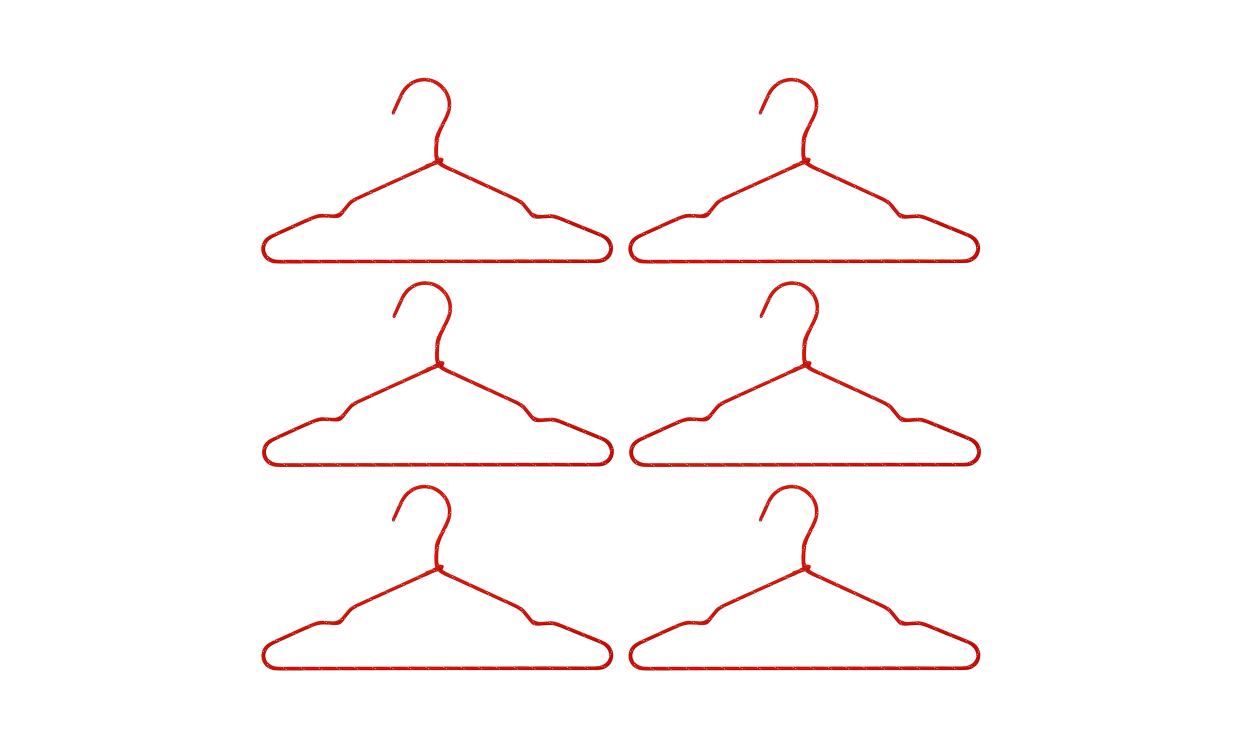 WIRE Galge 6-pack Röd