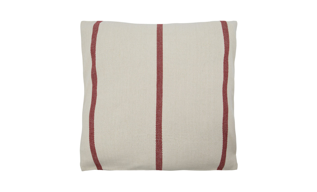 NULA Kuddfodral 50x50 Offwhite/Mörkröd