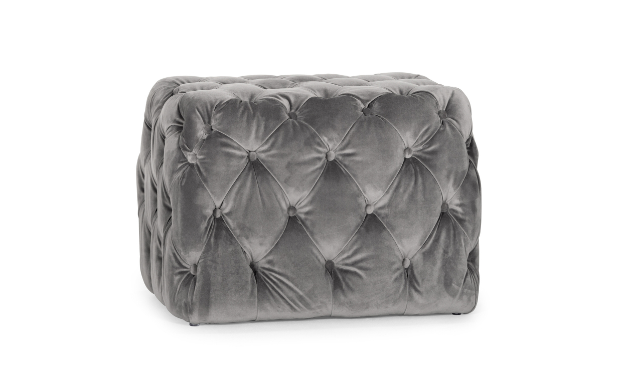 BELGRAVIA Square Sittpuff Aluminium Shoppa hos SoffaDirekt BELGRAVIA Sittpuff Velvet Aluminium Shoppa hos SoffaDirekt