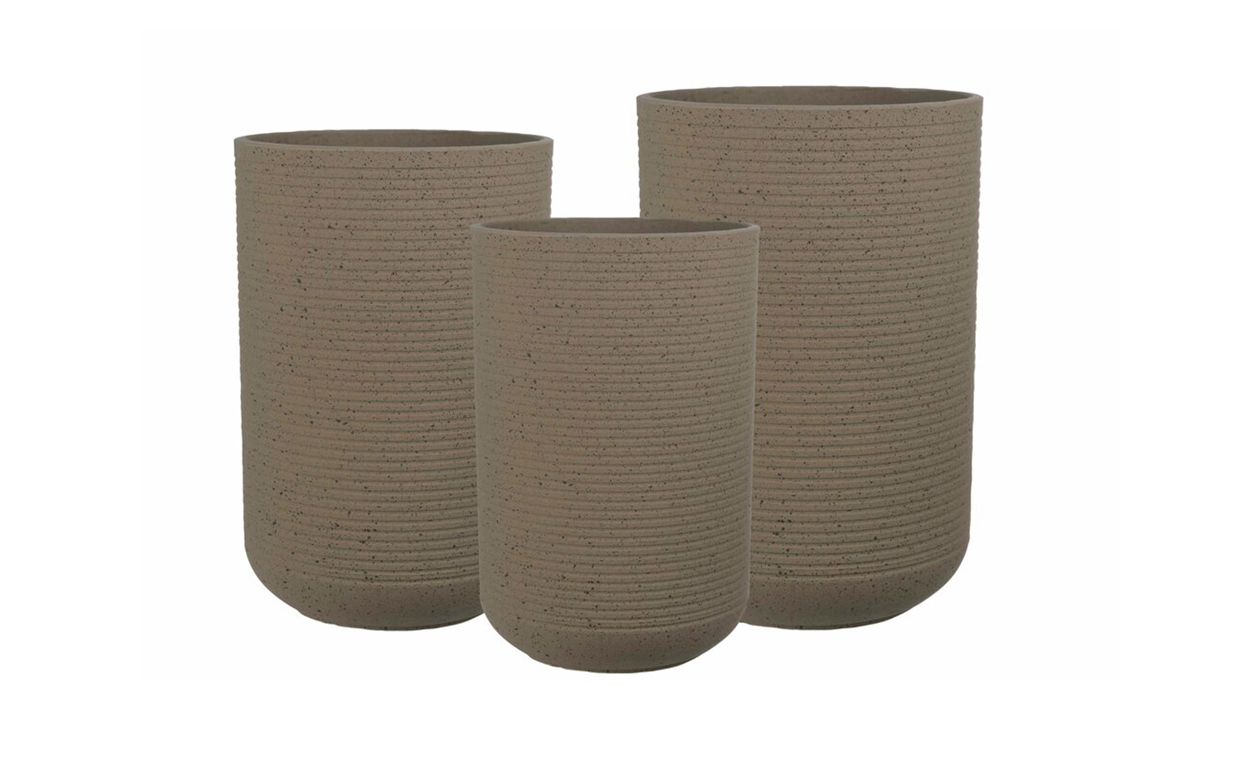 SoffaDirekt NIKI Kruka 3-set Taupe