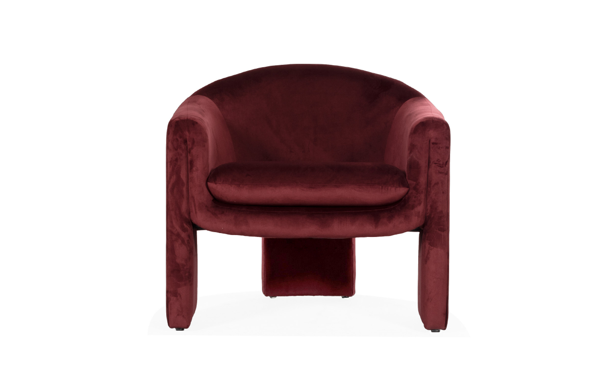 SoffaDirekt BOOGI Loungefåtölj Velvet Plum