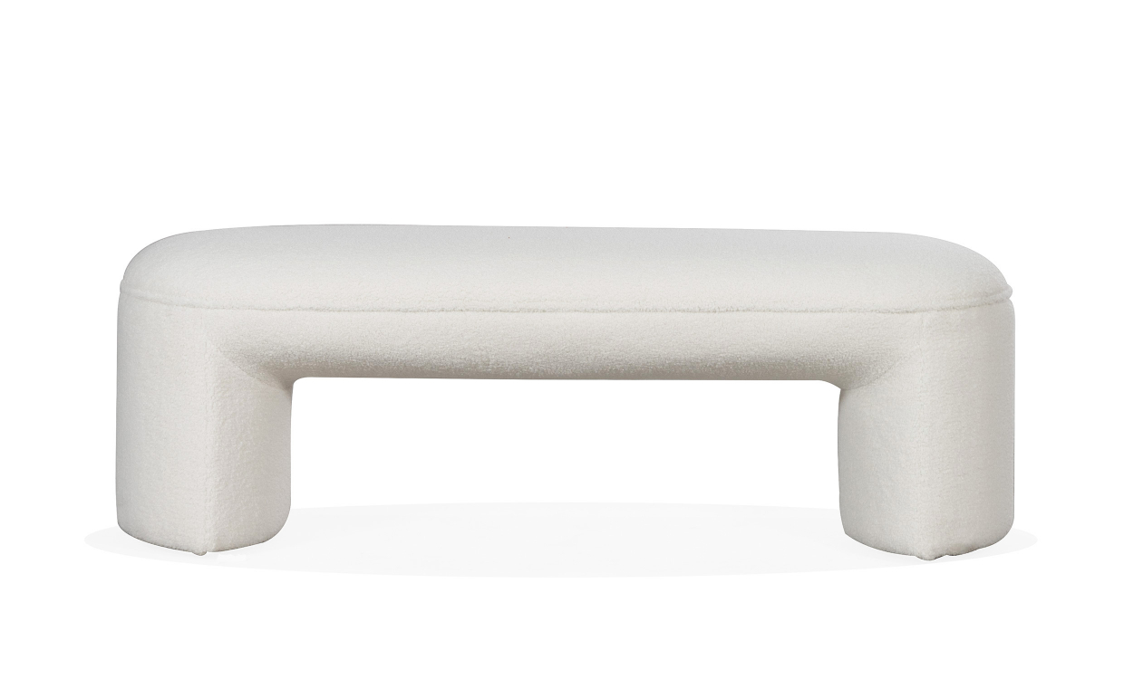 LE-BON Bänk Teddy Offwhite