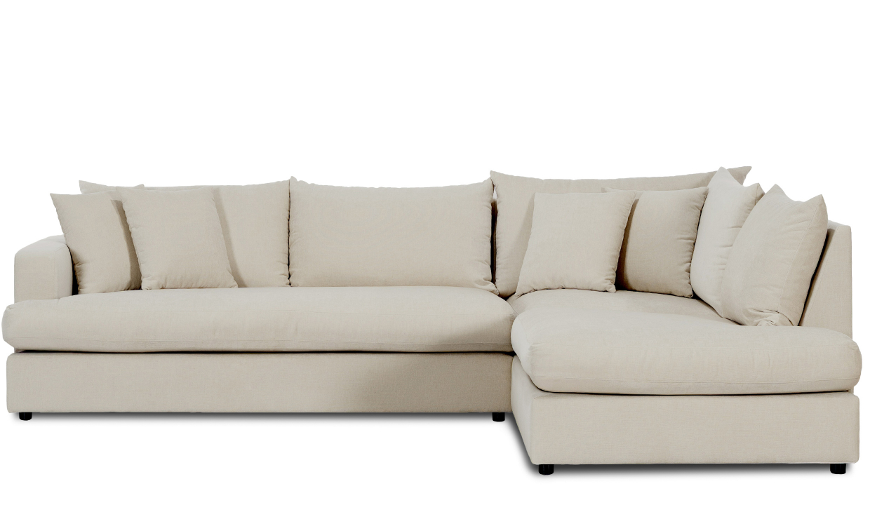 BOLNUEVO L-Soffa Höger Hel Dyna Beige