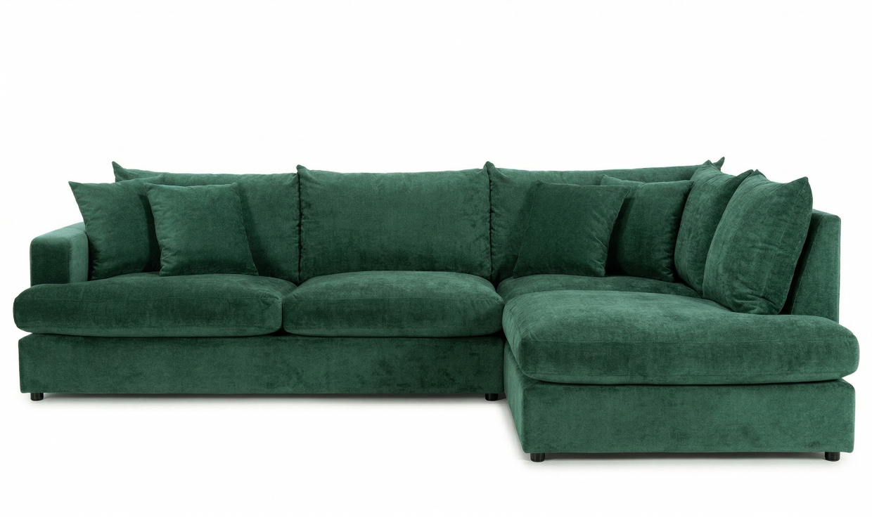 BOLNUEVO L-Soffa Höger Grön - Soffor - Hörnsoffor