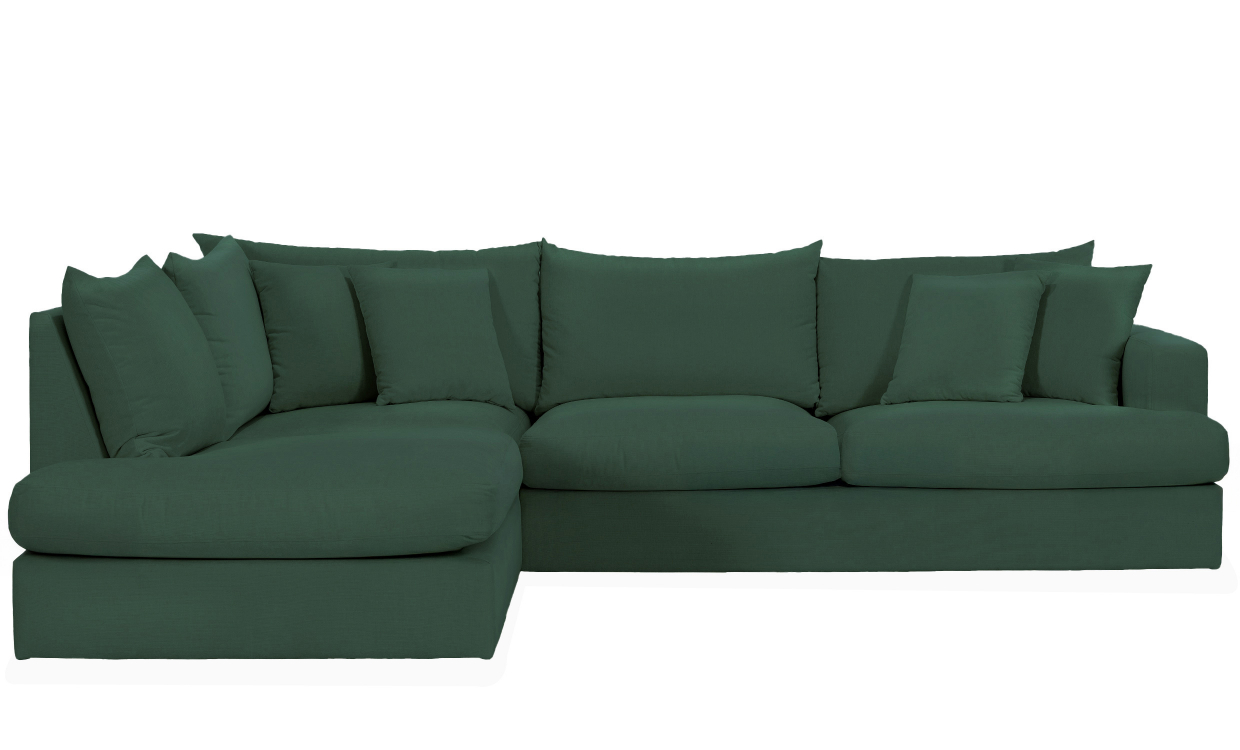 BOLNUEVO L-Soffa Vänster Grön