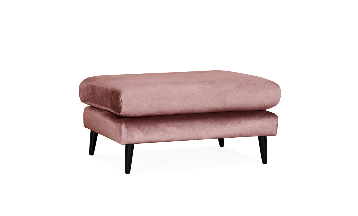 SoffaDirekt DJURSHOLM Fotpall Velvet Rosa