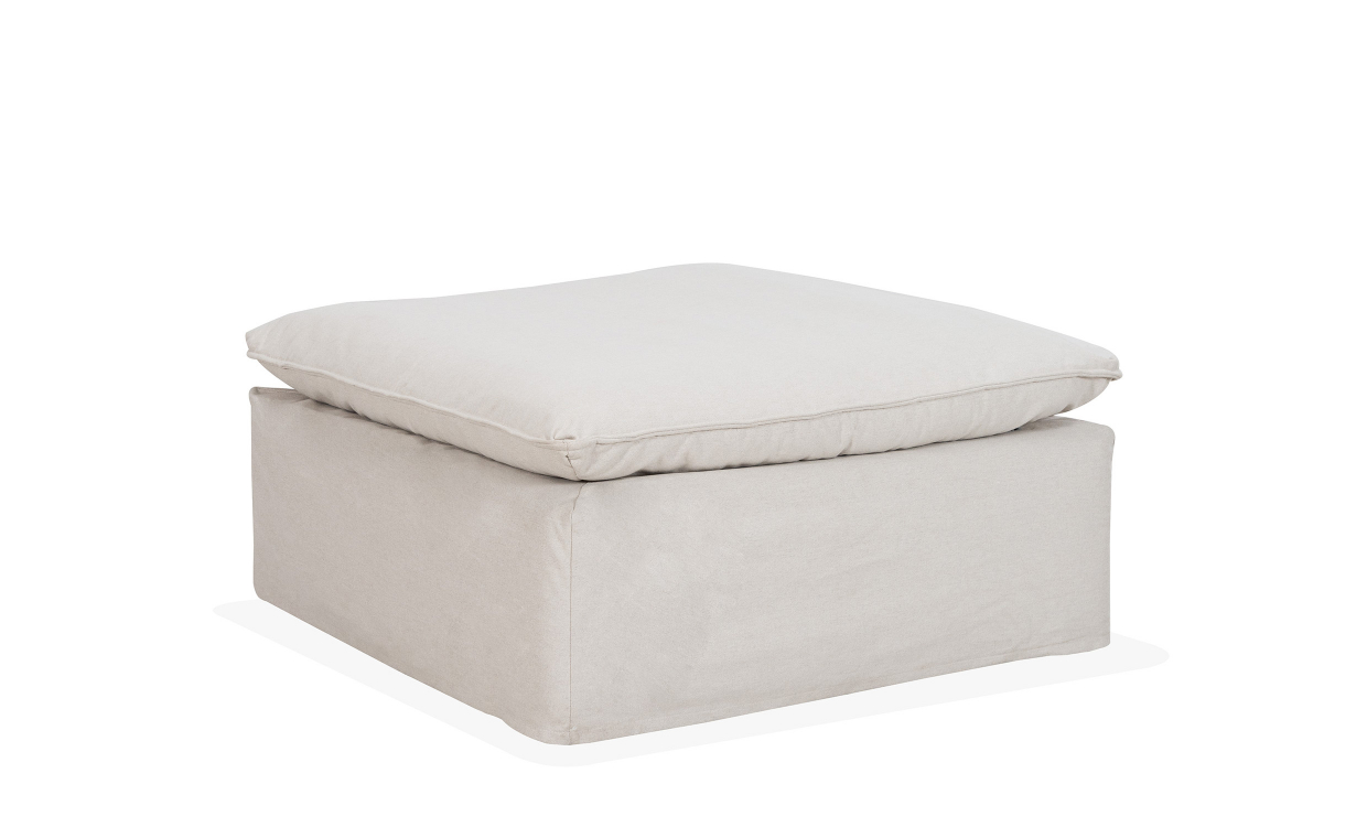 SoffaDirekt DOVER Grand Deluxe Fotpall Sandbeige