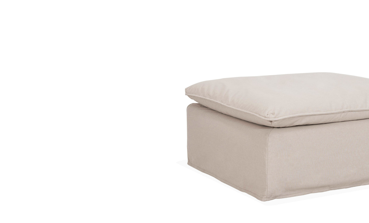 KLÄDSEL Dover Grand Deluxe Fotpall Linnebeige