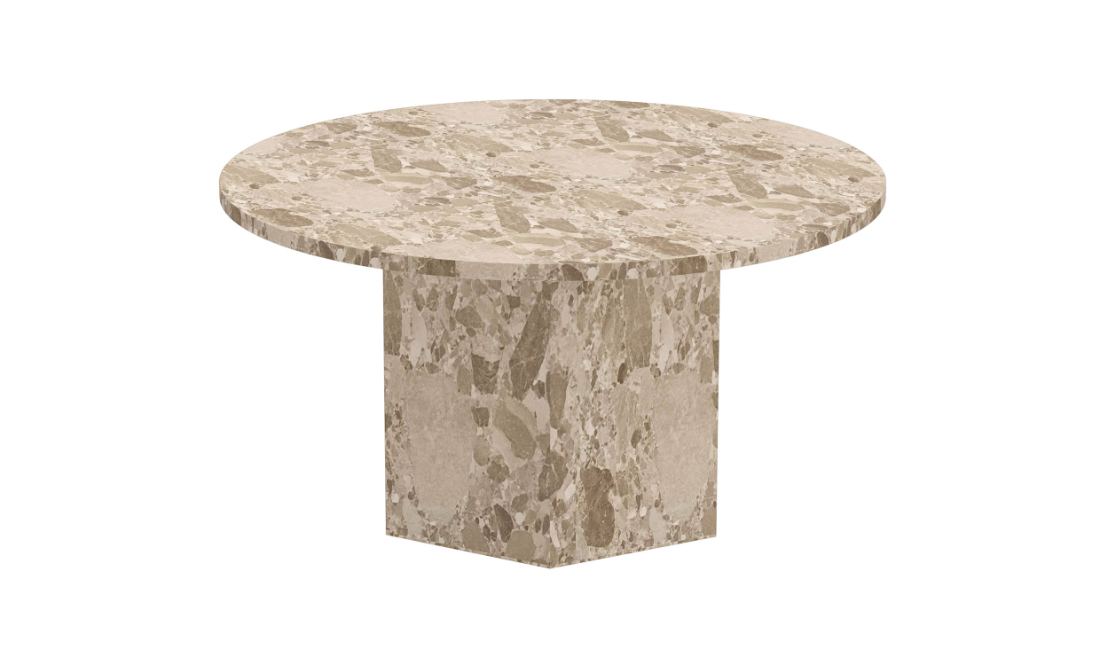 SoffaDirekt VERA Soffbord 80 Marmor Beige