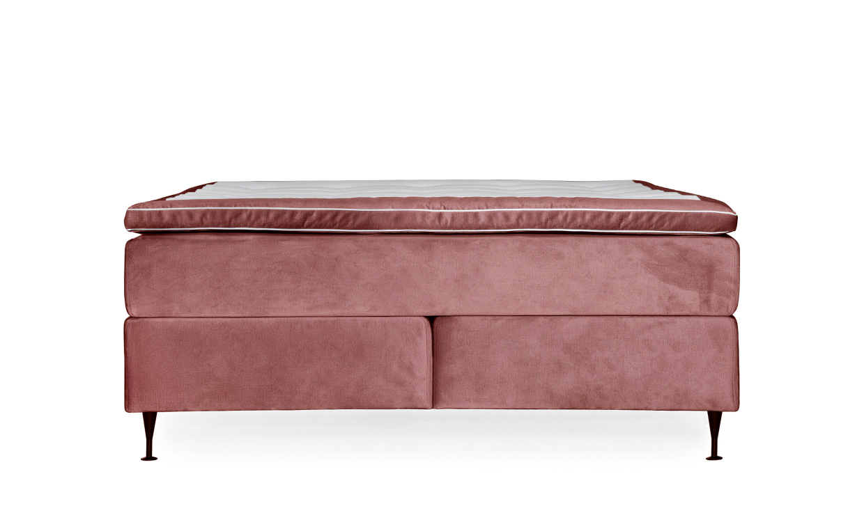 OPERA 160 Kontinentalsäng Sammet Rosa