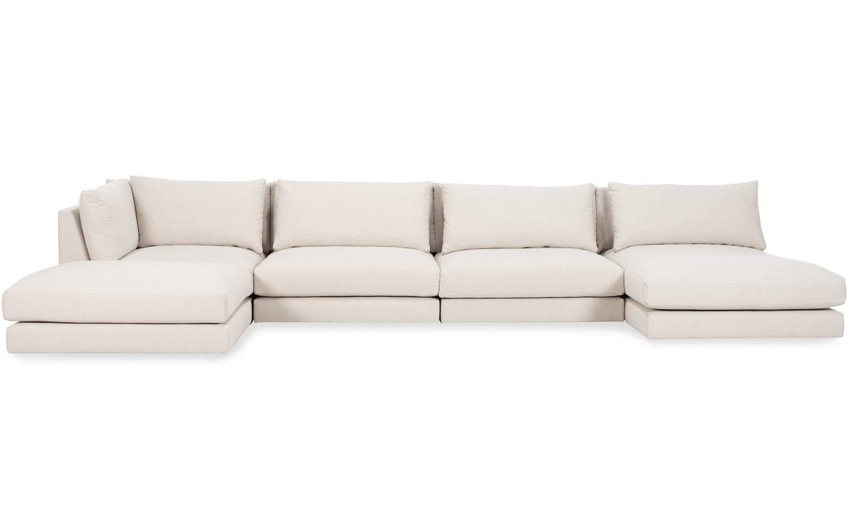 SoffaDirekt LYON Divansoffa Large Vändbar Beige