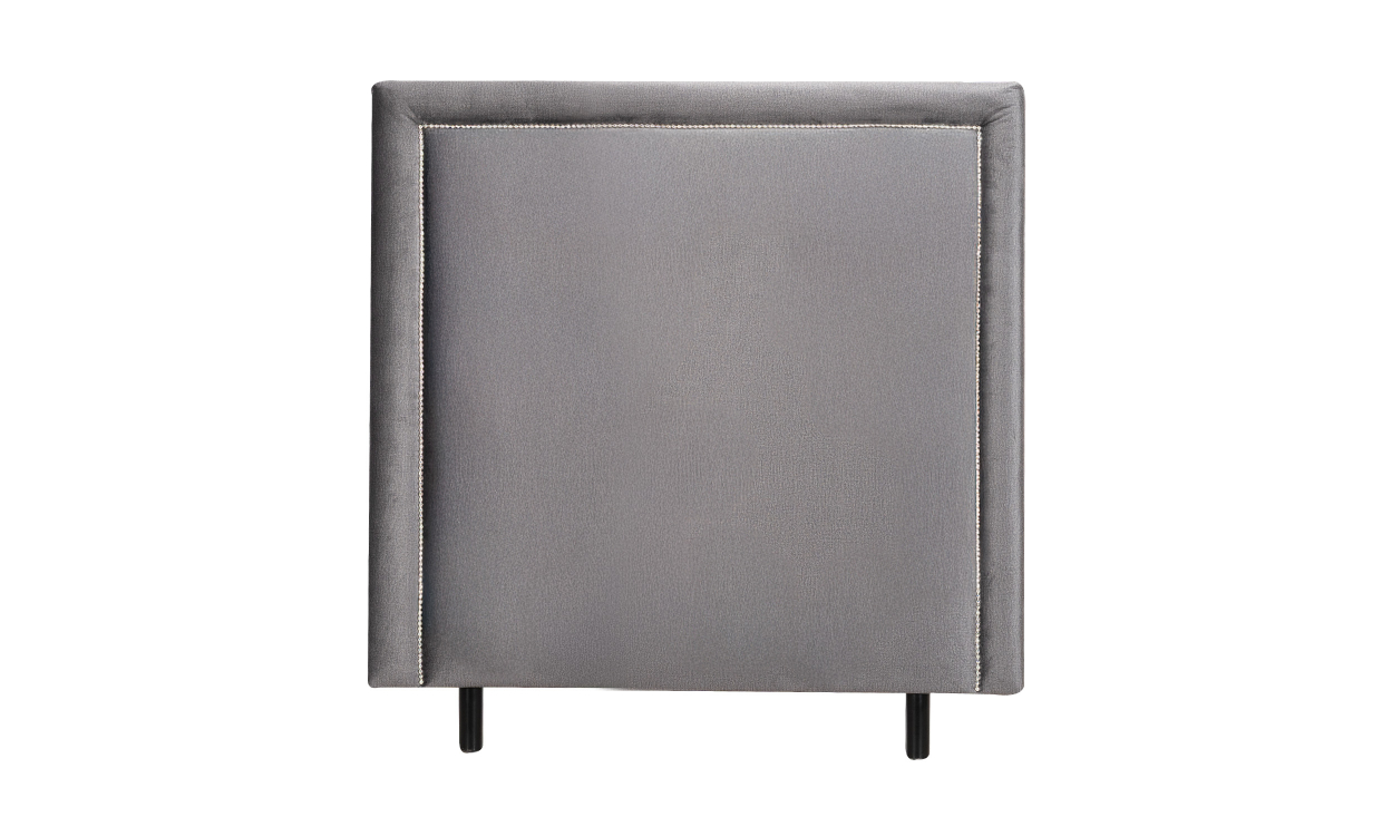 PERLA Sänggavel 120 Sammet Mörkgrå