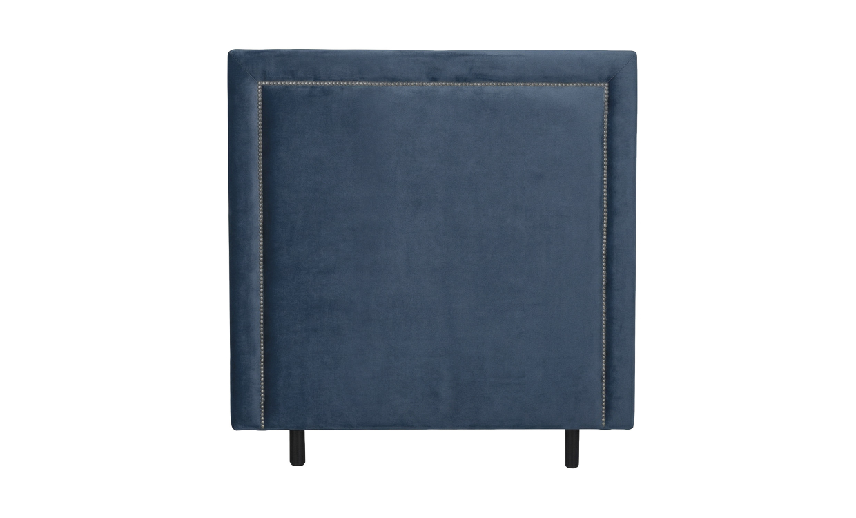 PERLA Sänggavel 140 Sammet Blå