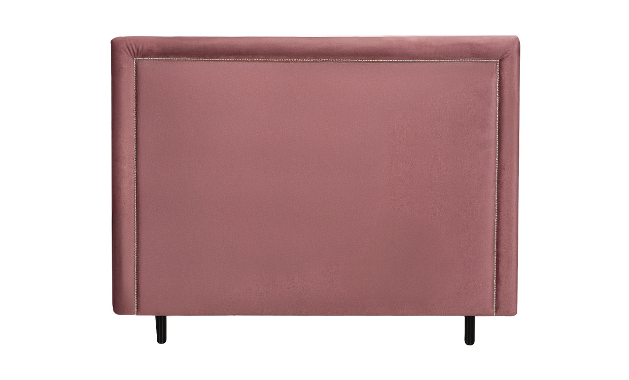 PERLA Sänggavel 160 Sammet Rosa