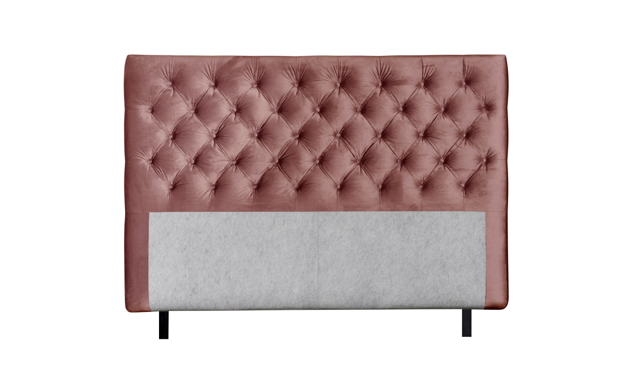 180 Sänggavel Sammet Rosa