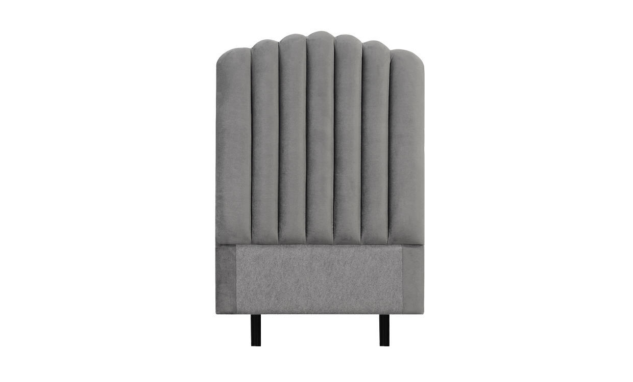 PRIMO HIGH 90 Sänggavel Sammet Mörkgrå