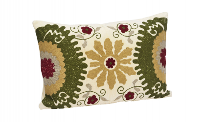 KUDDFODRAL Sammet 40x60 Offwhite/Grn