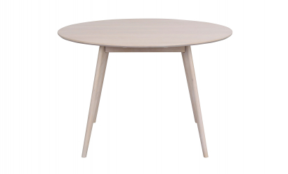 YUMI Matbord Runt 115 Vitpigmenterad ek