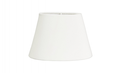 OVAL Lampskrm 25 cm Sammet Vit