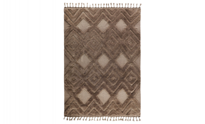 LOREEN Ullmatta 200x300 Mrkbrun