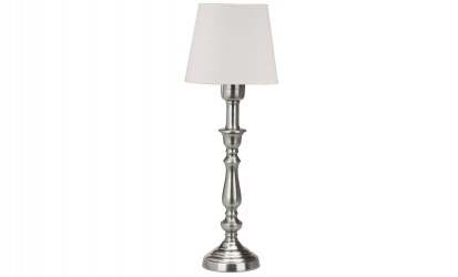 THERESE Bordslampa 43cm Silver/Offwhite