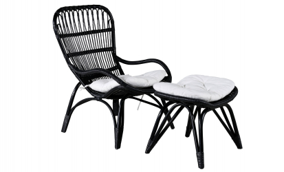 EDVIN Loungeftlj Svart/Offwhite
