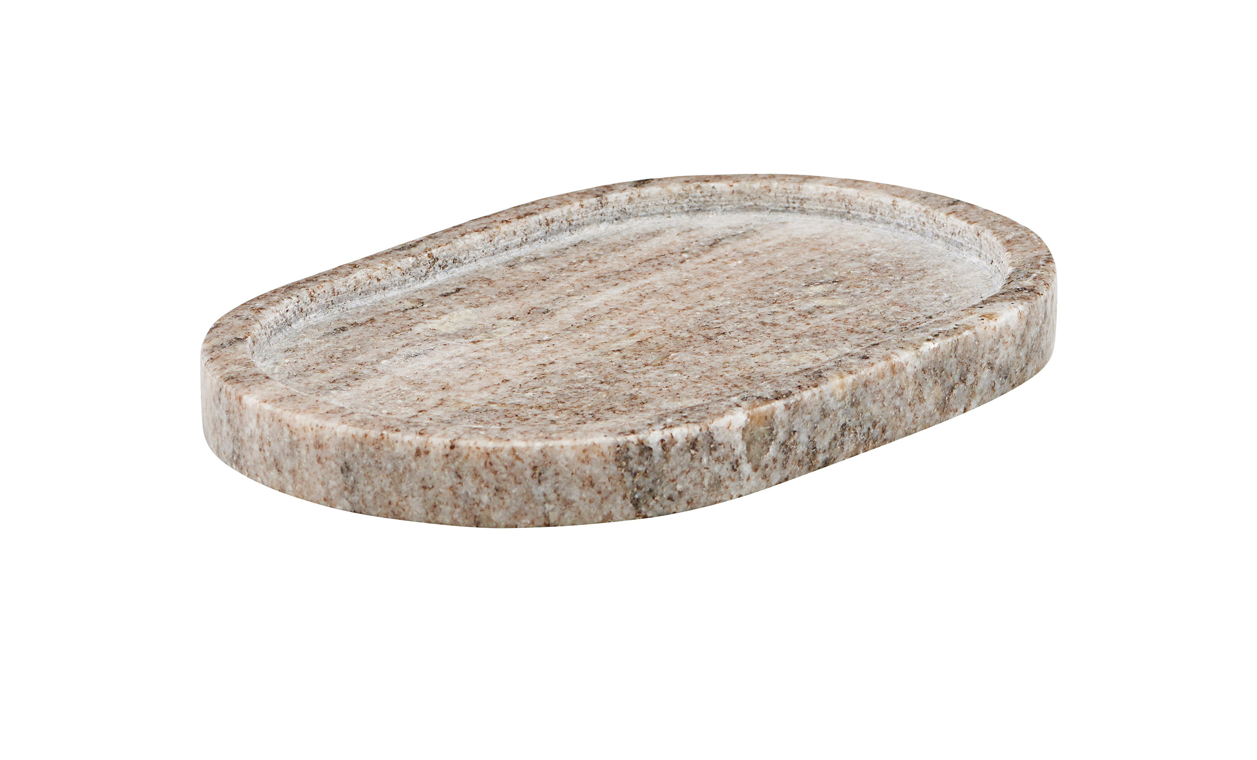 MARBLE Bricka Oval Beige