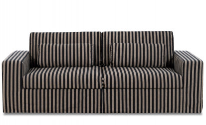 VIKELAND 3-sitssoffa Randig Beige/Svart