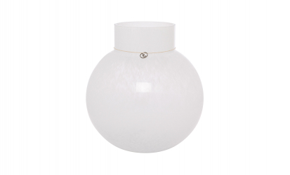 GLASVAS Rund 25cm Vit
