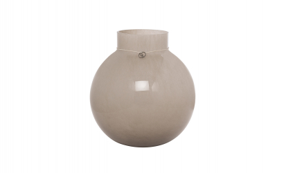 GLASVAS Rund 22cm Beige