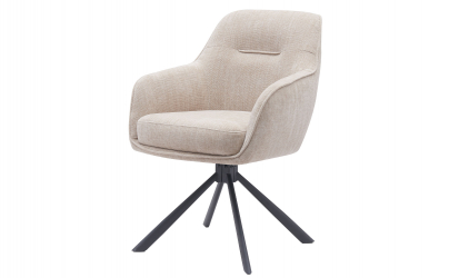 VICKY Snurrstol Beige/Svart