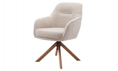 VICKY Snurrstol Beige/Ek