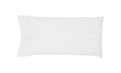 GUNHILD Kuddfodral 50x90 Linne Vit/Mrkgr